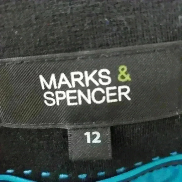 MARKS & SPENCER black short sleeve blazer size 12 UK (8 US  ) - Picture 8 of 8